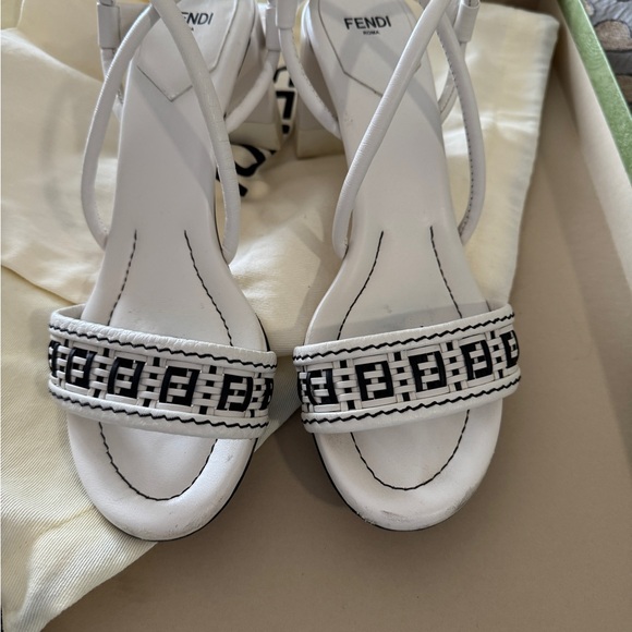 Fendi Shoes - Fendi White Women's Sandals Size 38